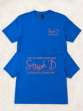 Stuph 'D Beignets & Burgers Blue Tee - front and back view