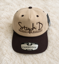 Stuph 'D Beignets & Burgers tan and brown Cambridge snapback hat
